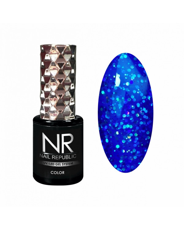 Гель-лак Nail Republic 465 мерцающий лазурно-синий