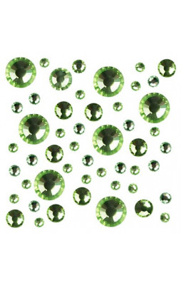 Стразы IRISK цветные Mикс размеров в баночке 10 Peridot