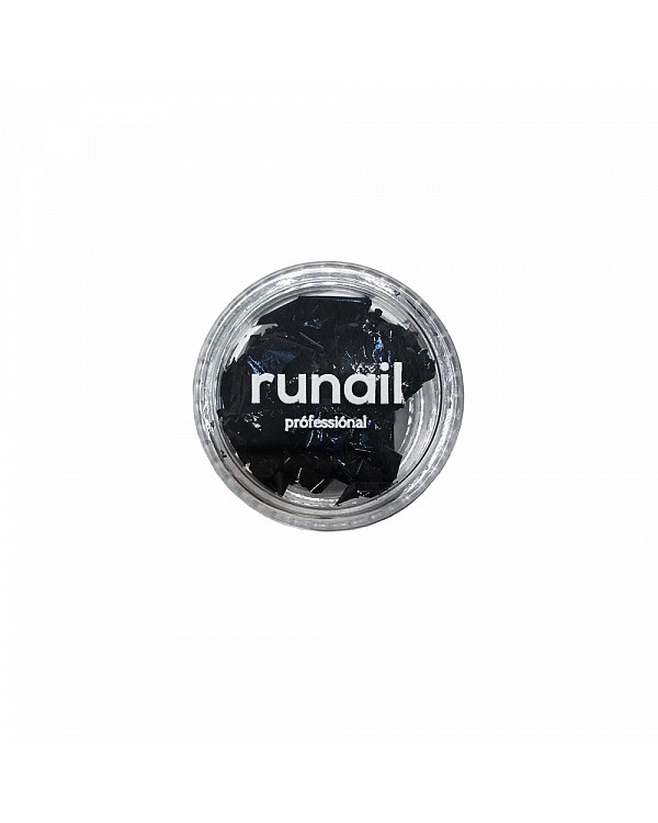 Дизайн д/ногтей ruNail фольга поталь черный 6295