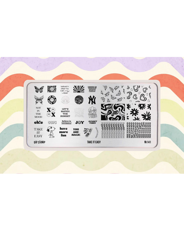 Пластина Go! Stamp  141 Take it easy