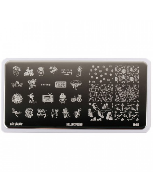 Пластина Go! Stamp 68 Hello Spring