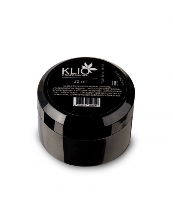 Klio топ Brilliant UF top coat 30 мл с широким гор