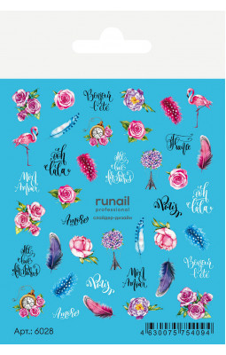 Слайдер-дизайн ruNail 6028 розы