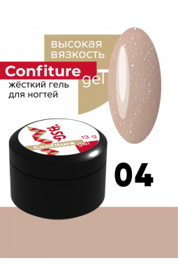 Жесткий гель BSG Confiture 04 высокая вязкость 13 гр натуральный бежевый с шиммером Жесткий гель BSG Confiture 04 высокая вязкость 13 гр натуральный бежевый с шиммером