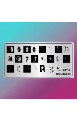 Пластина для стемпинга Art-A 6*12см NEGATIVE 01