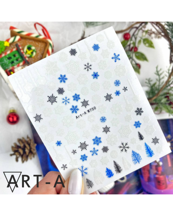 Наклейки ART-A 3D W750 снежинки