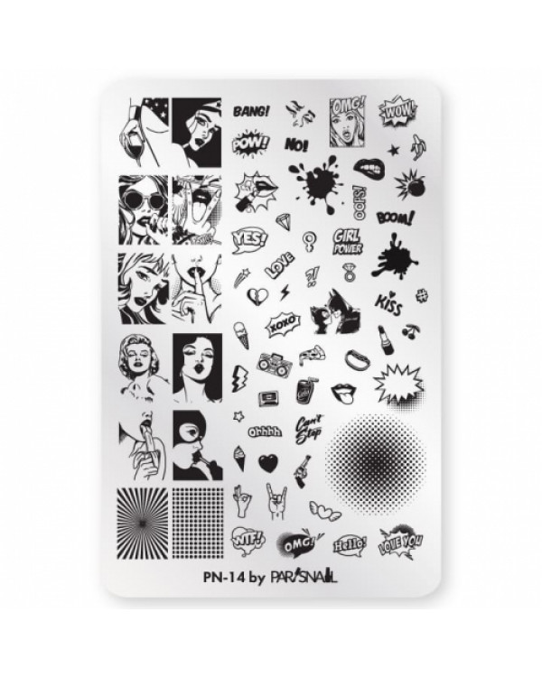 Пластина для стемпинга ParisNail PN-14