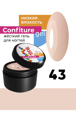 Жесткий гель BSG Confiture 43 низкая вязкость 13 гр прозрачно-персиковый Жесткий гель BSG Confiture 43 низкая вязкость 13 гр прозрачно-персиковый