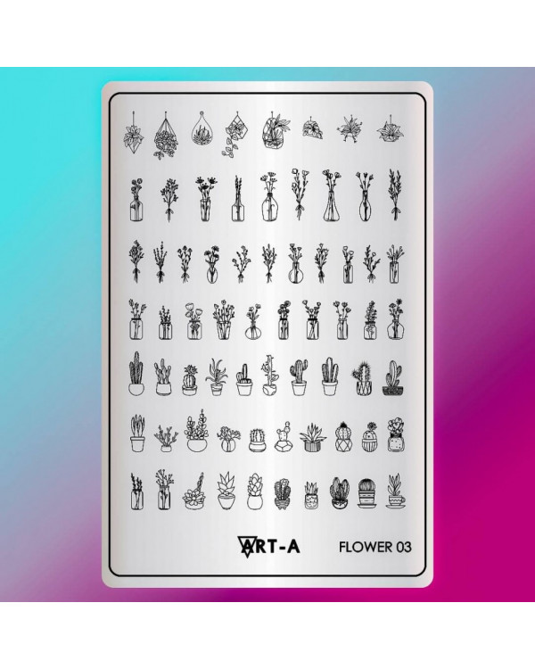 Пластина для стемпинга Art-A 9.5*14.5см MAX Flower 03