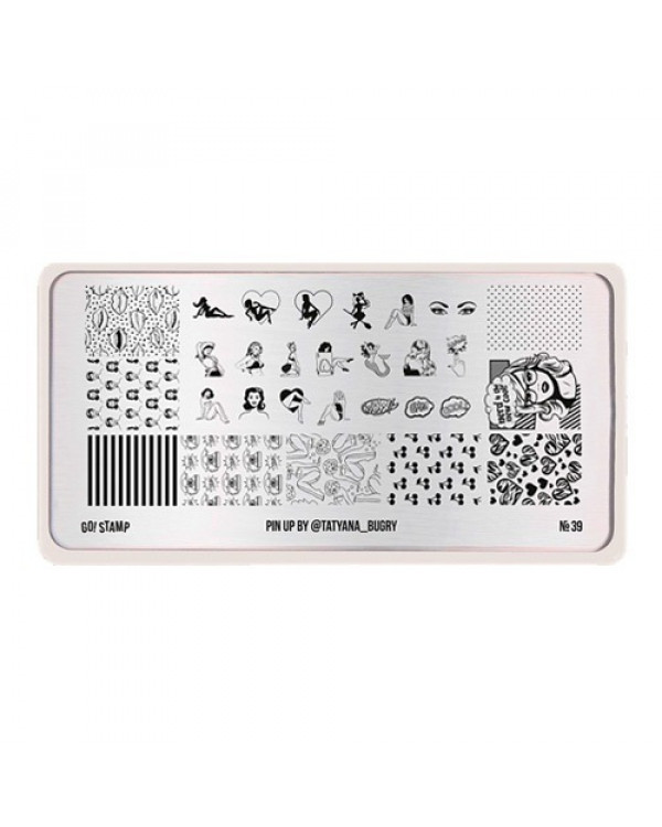 Пластина GO! stamp  039 Pin Up by@tatyana_bugry