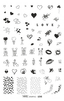Пластина для стемпинга Double 9.5*14.5см Love-foto2