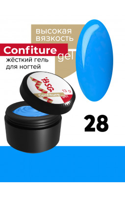 Жесткий гель BSG Confiture 28 высокая вязкость 13 гр ярко голубой Жесткий гель BSG Confiture 28 высокая вязкость 13 гр ярко голубой