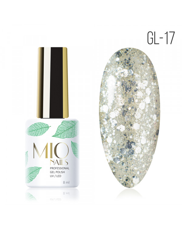 Гель-лак MIO NAILS GL-17 Мерцание серебра