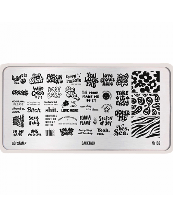 Пластина Go! Stamp  162 Backtalk