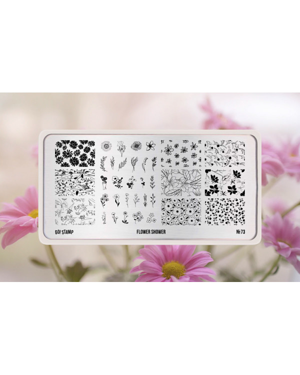 Пластина Go! Stamp  073 Flower shower