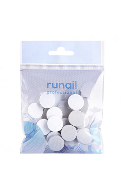 Спонж- файл д/пед.диска ruNail размер М (20мм) ,серый, 320 грит, 25 шт , 7745-foto2