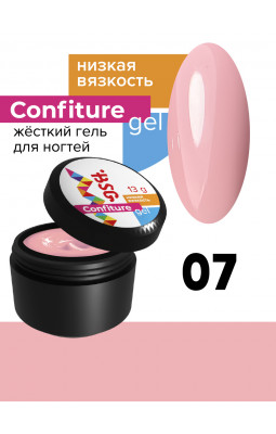 Жесткий гель BSG Confiture 07 низкая вязкость 13 гр розовый жемчуг Жесткий гель BSG Confiture 07 низкая вязкость 13 гр розовый жемчуг