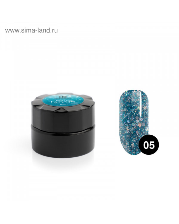 Гель для дизайна TNL Winter fairytale №5 Мерцающие льдинки 6мл