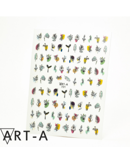 Наклейки ART-A 3D 701 цветы на акварели