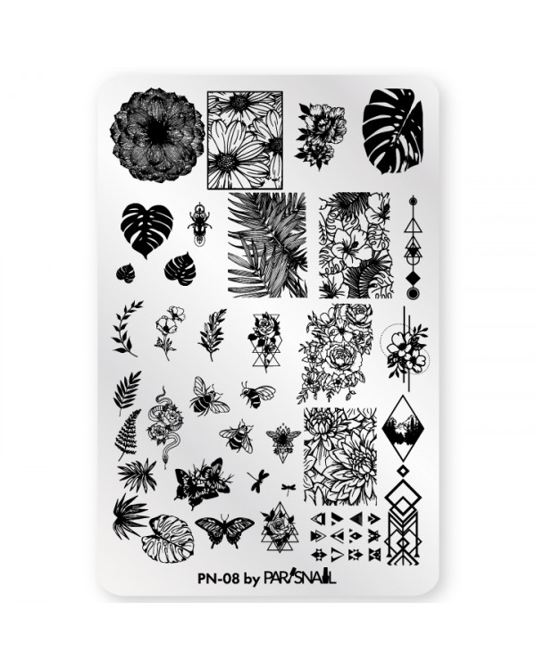 Пластина для стемпинга ParisNail PN-08