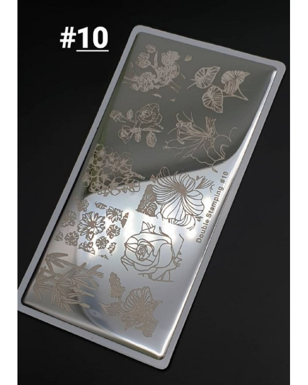 Пластина для стемпинга Double 6*12см №10