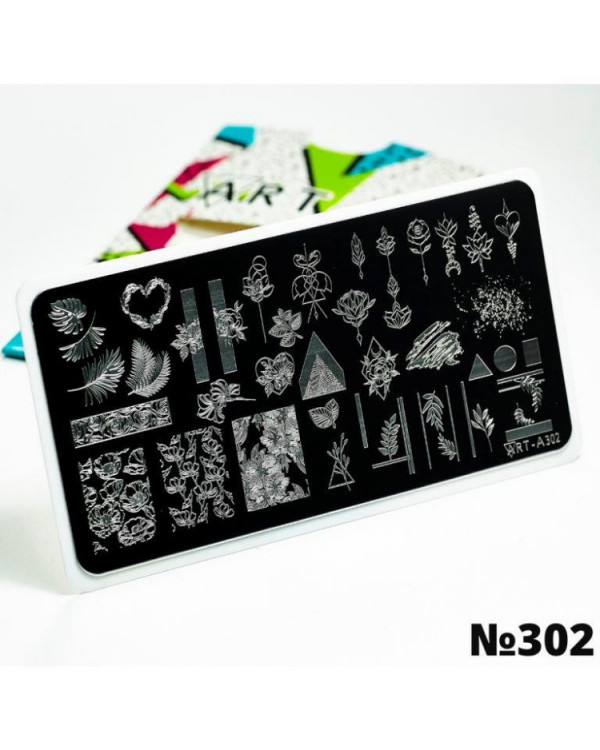 Пластина для стемпинга Art-A 6*12см A302