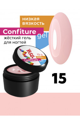 Жесткий гель BSG Confiture 15 низкая вязкость 13 гр розовый кварц