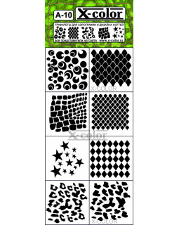 Трафарет для аэрографии X-color А-10 Трафарет для аэрографии X-color А-10