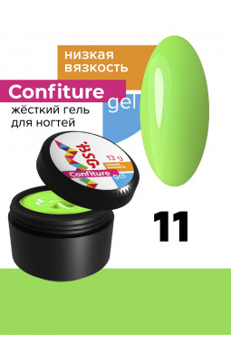 Жесткий гель BSG Confiture 11 низкая вязкость 13 гр пастельно-зеленый неон