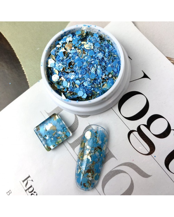 Глиттер CONFETTY MIX Blue 1205